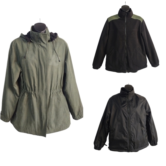 St. John's Bay Women's Jacket 2 In One 3 Ways To Wear Size M - Picture 1 of 14